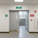 Dark Gray Premium Fire Exit Right Arrow Sign - Compliant Safety Signage