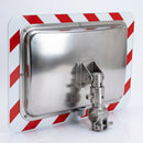 600 x 400mm stainless steel convex traffic mirror, anti-frost system (view 2)