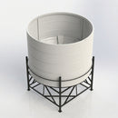 10,000 Litre Cone Tank, 30° Angle, Open Top, UV Polyethylene (view 2)