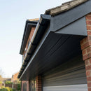 Aluminium Soffit Boards – Plain or Vented with Exterior Coating — RAL 7021 / 740mm Wide | Unvented (in use)
