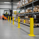 Dark Gray Heavy Duty Impact Protection Railing System - 500mm End Post