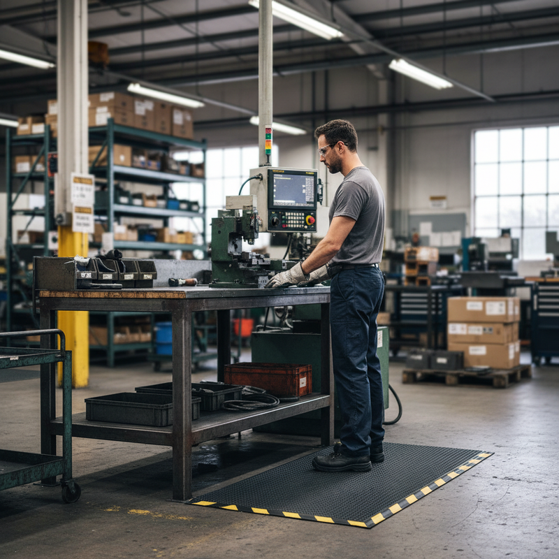 Dark Slate Gray Premium Anti-Fatigue Safety Mat - Chemical Resistant and Non-Slip