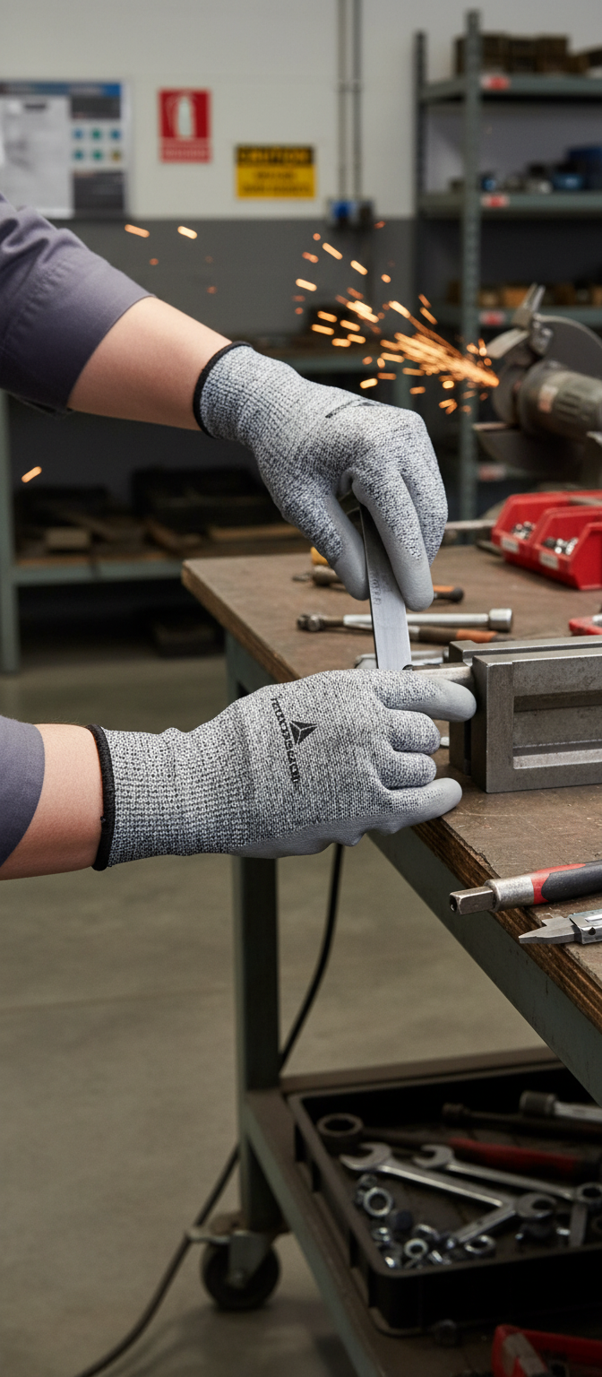 Dark Slate Gray Premium Level 5 Cut Resistant Gloves - 3 Pairs for Industrial Use