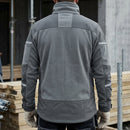 Windproof Fleece Work Jacket with Reinforced Panels - Steel Grey