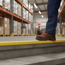 Dark Olive Green Premium High-Visibility Gritted GRP Stair Tread Nosing - Durable and Slip-Resistant Safety Solution