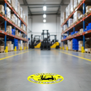 Dark Gray High-Performance Forklift Truck Area Floor Sign - Slip Resistant