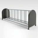 16 Space Bolt Down Cycle Rack – Two Row Steel Storage (view 2)