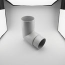 76mm Diameter Flush Joint Aluminium Downpipe Bends — RAL 7035 / 92.5 Deg