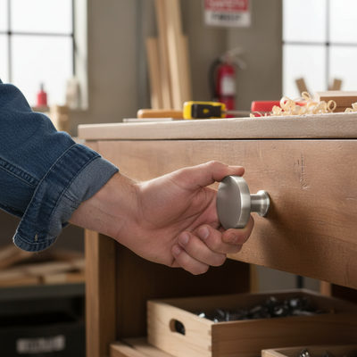 Premium 30mm Round Kitchen Classic Cabinet Knobs - Durable Satin Nickel Finish for Bathroom, Kitchen, and Wardrobe Doors