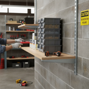 Dim Gray Premium Twin Slot Bracket - Adjustable Steel Shelf Support