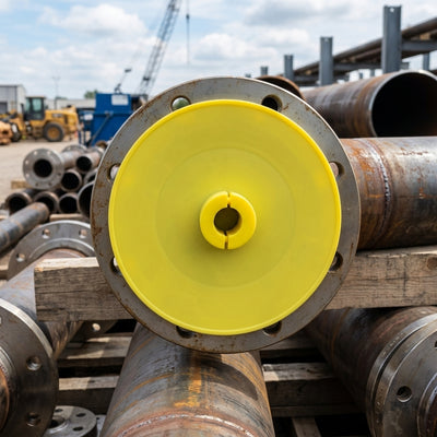 DN 250 Full Face Flange Protector - 403mm, Yellow LDPE