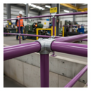 Slate Gray Premium Short Cross Over Tee Key Clamp for Galvanised Tubing - Versatile and Robust Installation Solution