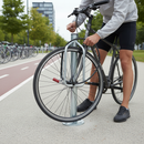 Gray Heavy Duty Galvanised Cycle Holder for Secure Bicycle Parking