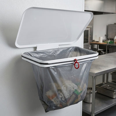 430 x 440 x 125mm wall-mounted steel sackholder white
