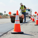 Light Gray 1 Metre Heavy Duty Traffic Cone with High Durability and Performance