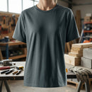 Women's Steel Grey Cotton Work Tee Shirt