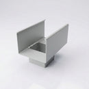 Aluminium Box Gutter Outlet 72×72mm to 135×100mm — RAL 7035