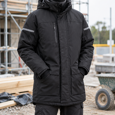 Waterproof Insulated Parka with Taped Seams - Black