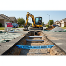 Gray Premium Underground Warning Tape for Surface Water - 150mm x 365m