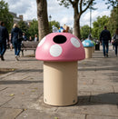 797mm mushroom litter bin, weather-resistant plastic, 60–70L
