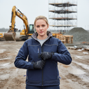 Gray Premium Ladies Soft Shell Jacket - Water Resistant and Breathable