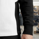 Two-Tone Crew Neck Work Sweatshirt - White/Black (view 2)