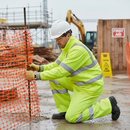 Rosy Brown Premium Hi-Vis Waterproof Traffic Trousers - Heavy Duty Saturn Yellow