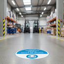 Dark Gray High Visibility Safety Floor Sign - Durable Slip Resistant Design