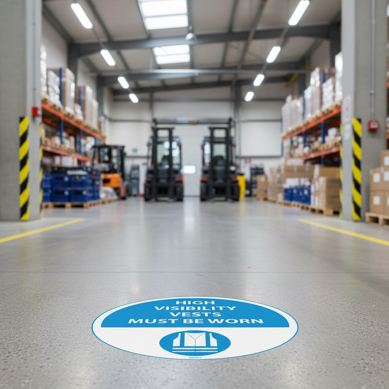 Dark Gray High Visibility Safety Floor Sign - Durable Slip Resistant Design