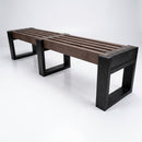 1.8m modular bench recycled material black or brown (view 2)
