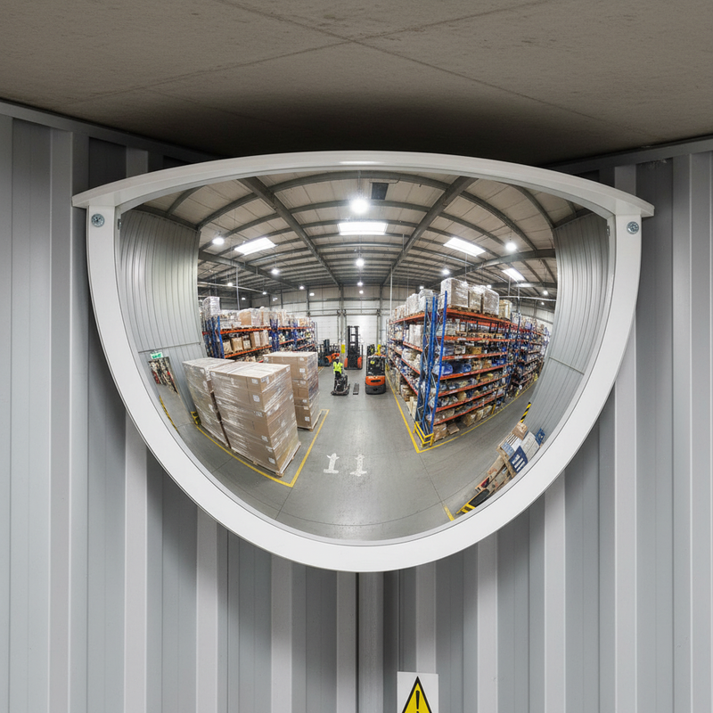 Light Slate Gray High-Performance 180° Panoramic Observation Mirror - Multiple Sizes