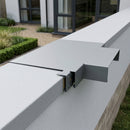 Aluminium Coping T-Junction – Secret Fix Wall Detail — RAL 7037 (in use)