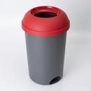 50 Litre Open Top Bin Grey with Coloured Donut Lid (view 2)