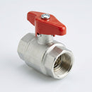 1/4" BSP Female x 1/4" BSP Female Plated Brass Ball Valve (view 2)