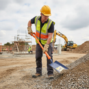 Light Gray Heavy Duty Insulated Square Mouth Treaded Shovel - 1200mm Length