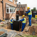 Rosy Brown Premium Slimline Upright Underground Water Tank - 1050 Litres