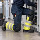 Hi-Vis Class 1 Stretch Work Trousers, Navy/Hi-Vis Yellow