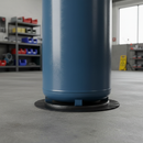 Slate Gray Premium Adhesive Cylinder Pads - Bitumen Glue Mats for Traffic Management