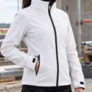 Women's Windproof Softshell Work Jacket with High Collar - White (view 2)