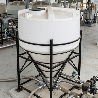 10000 Litre 60° Cone Tank, UV-Stabilised Polyethylene