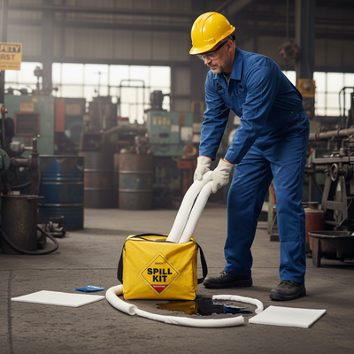 Heavy Duty Oil & Fuel Spill Kit - 50 Litre Capacity