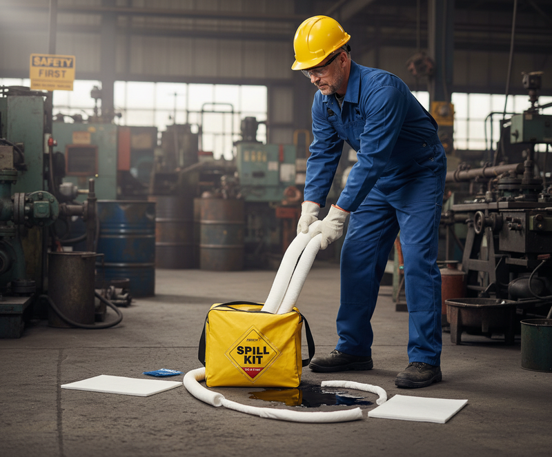 Dark Slate Gray Heavy Duty Oil & Fuel Spill Kit - 50 Litre Capacity