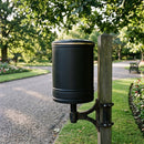40 Litre Post-Mountable Open Top Litter Bin, UV-Resistant Polyethylene