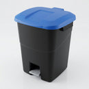 Pedal Bin 50–60 Litre Polypropylene with Colour-Coded Lid (view 2)