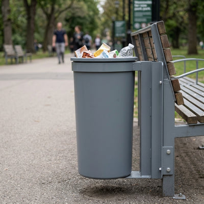 Round Polyethylene Litter Bin, 83 Litre Capacity