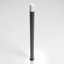 1200mm High Visibility Steel Bollard Black with White Top (view 2)