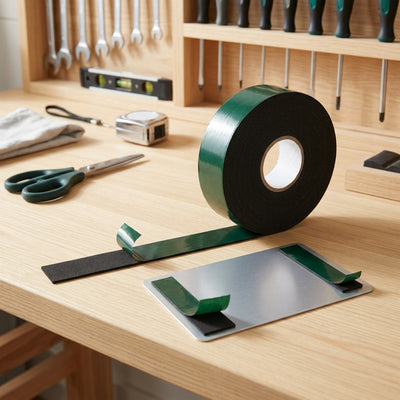 25mm Black Double Sided Foam Tape - 10m