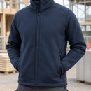 Inverted Pile Work Jacket with Shaped Shoulders - Navy (view 2)