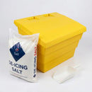 50 litre grit bin winter kit with rock salt and scoop (view 2)