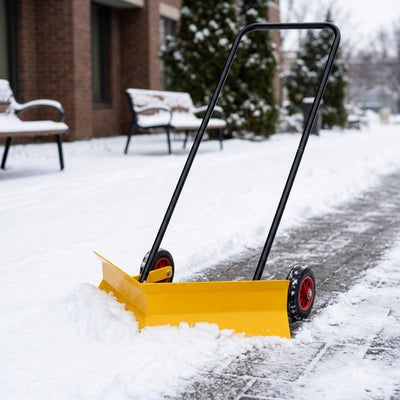 V Blade Push Along Snow Plough with 160mm Wheels